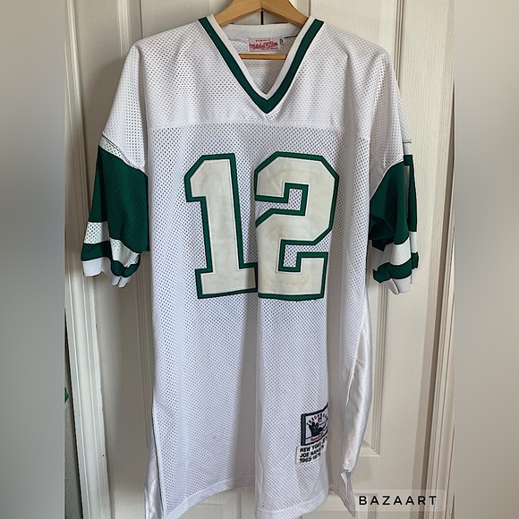 Joe Namath Vintage Green JETS Jersey Size 52 in  Big and Tall. Preowned. - Picture 4 of 17